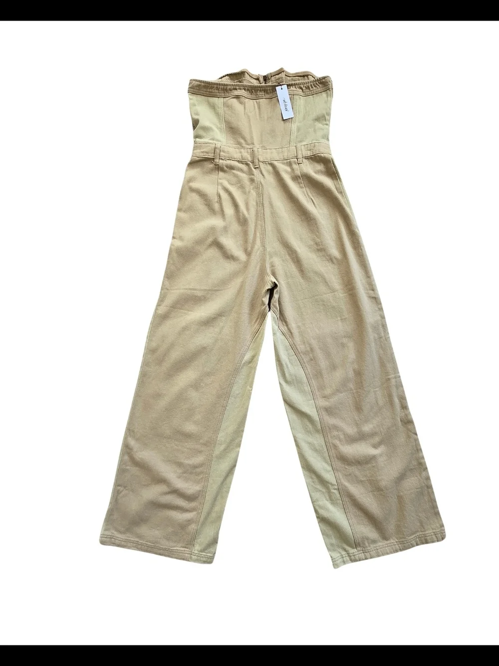 Nasty Gal Colorblock Cargo Jumpsuit NWT Strapless Wide Leg Utility Jumpsuit Size - Picture 5 of 11